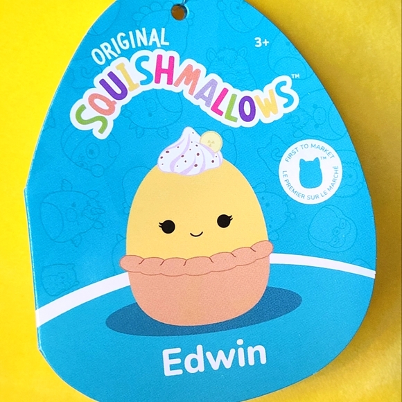 EDWIN 🍰 FTM ☆ Lemon Meriugn Pie Original Squishmallow by Kelly Toy ☆》NWT《☆ - Picture 3 of 8